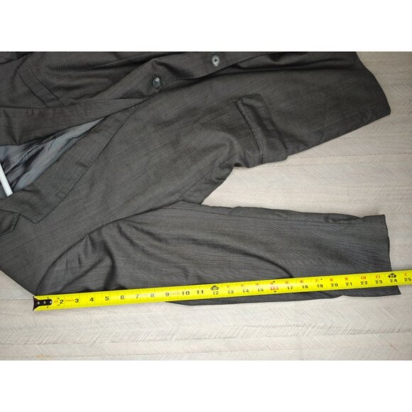 John W. Nordstrom 100% Travel Wool Men's Blazer Sports Coat 44L 2-Button Gray - Picture 11 of 12